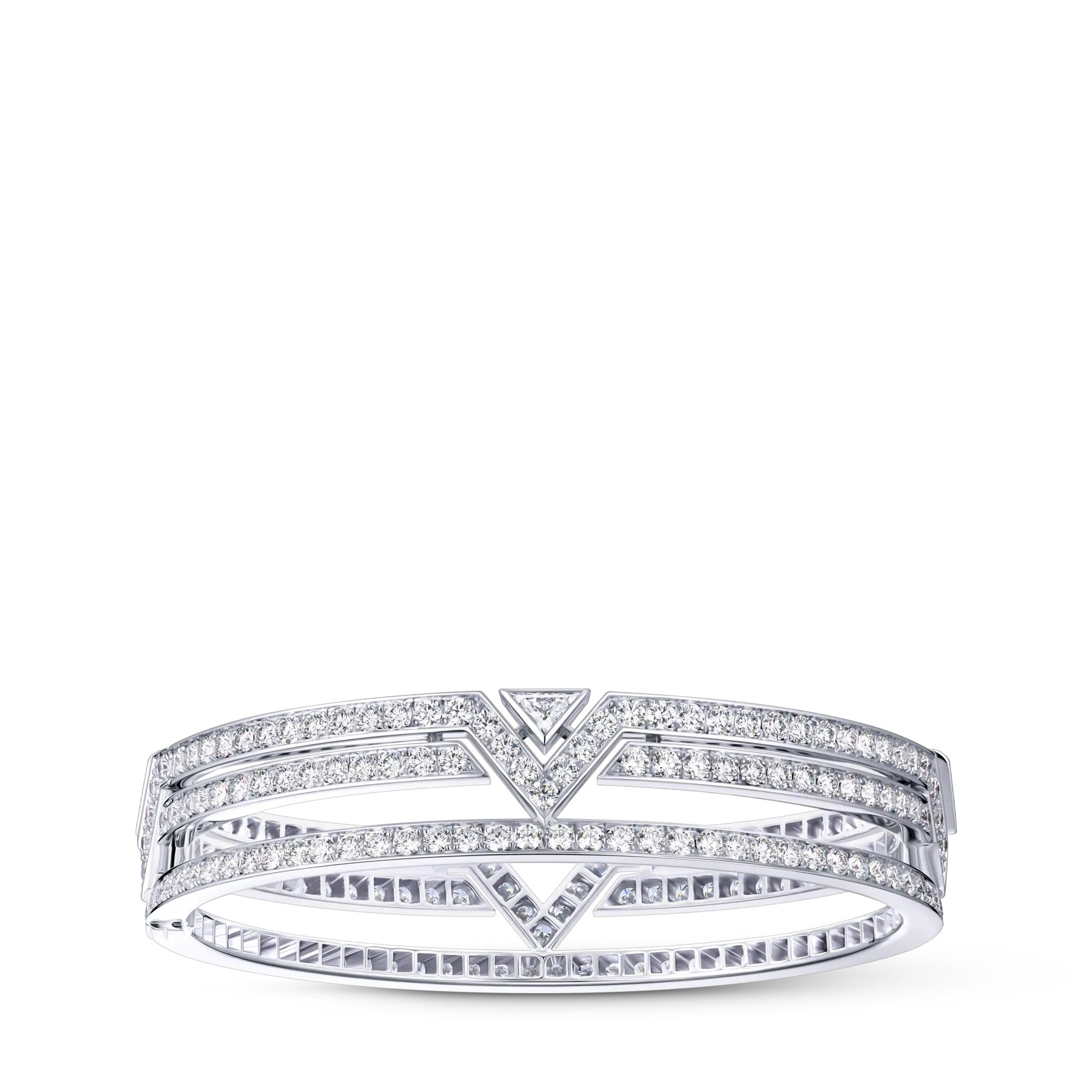 Pure V Bracelet, White Gold and Diamonds
