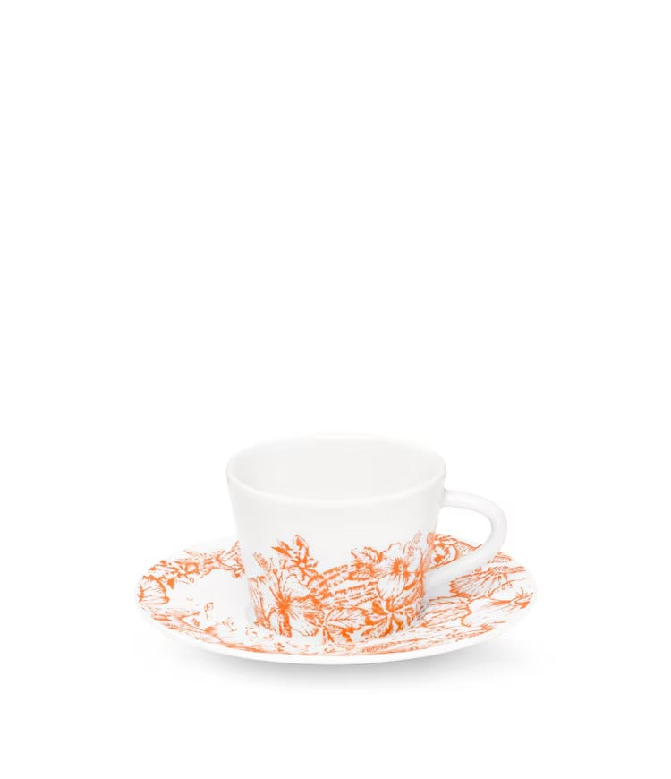 Set Of 2 Coffee Cups and Saucers LV By The Pool
