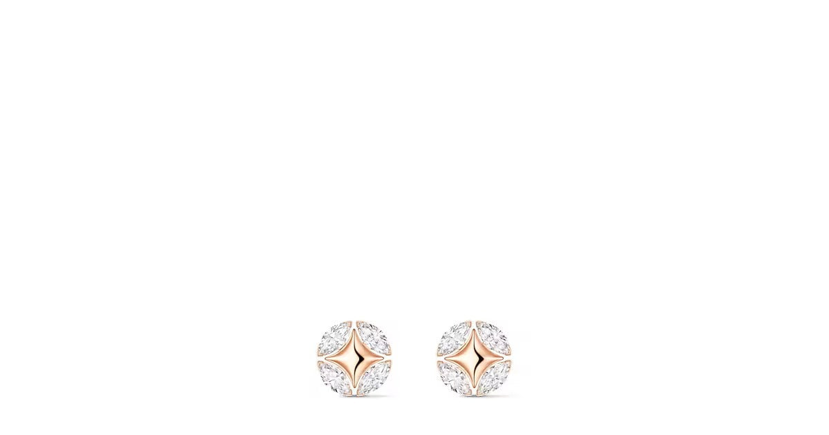 Galaxie Ear Studs, Rose Gold and Diamonds