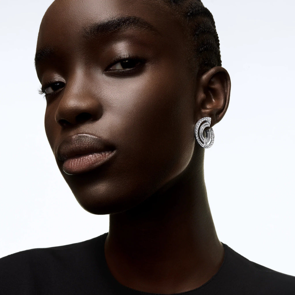 Pure V Hoops, White Gold and Diamonds