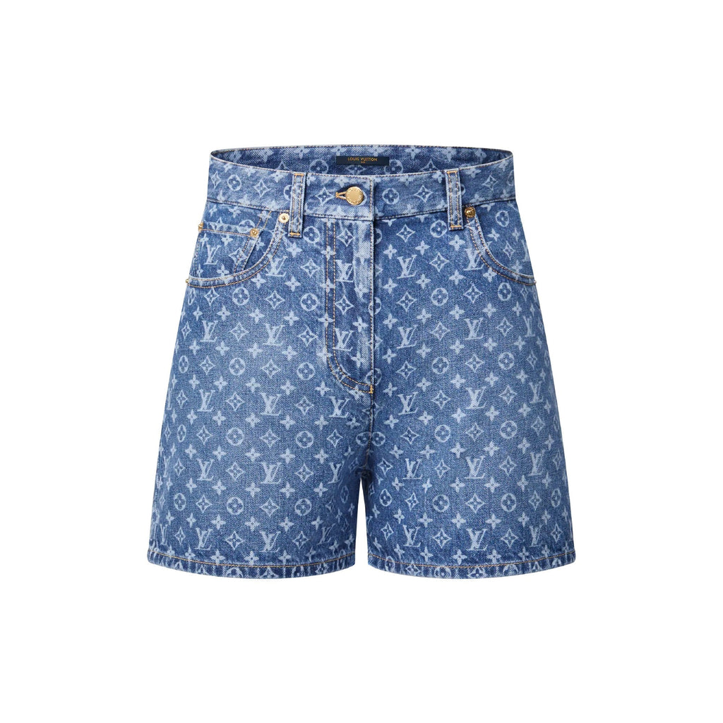 Monogram Denim Shorts