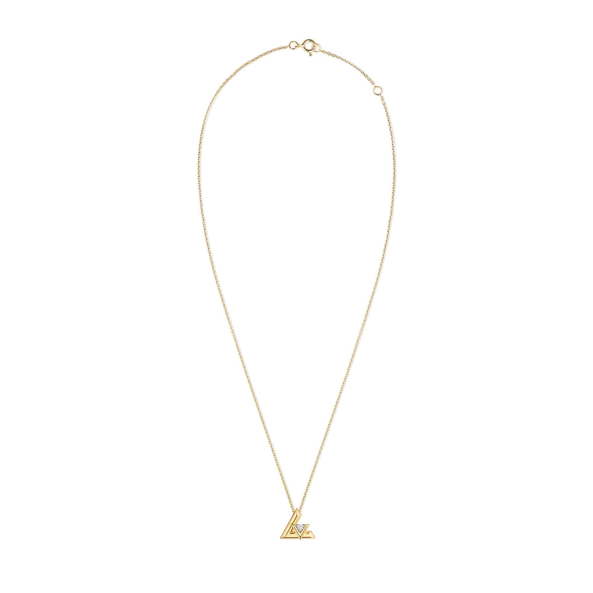 LV Volt One Large Pendant, Yellow Gold And Diamond