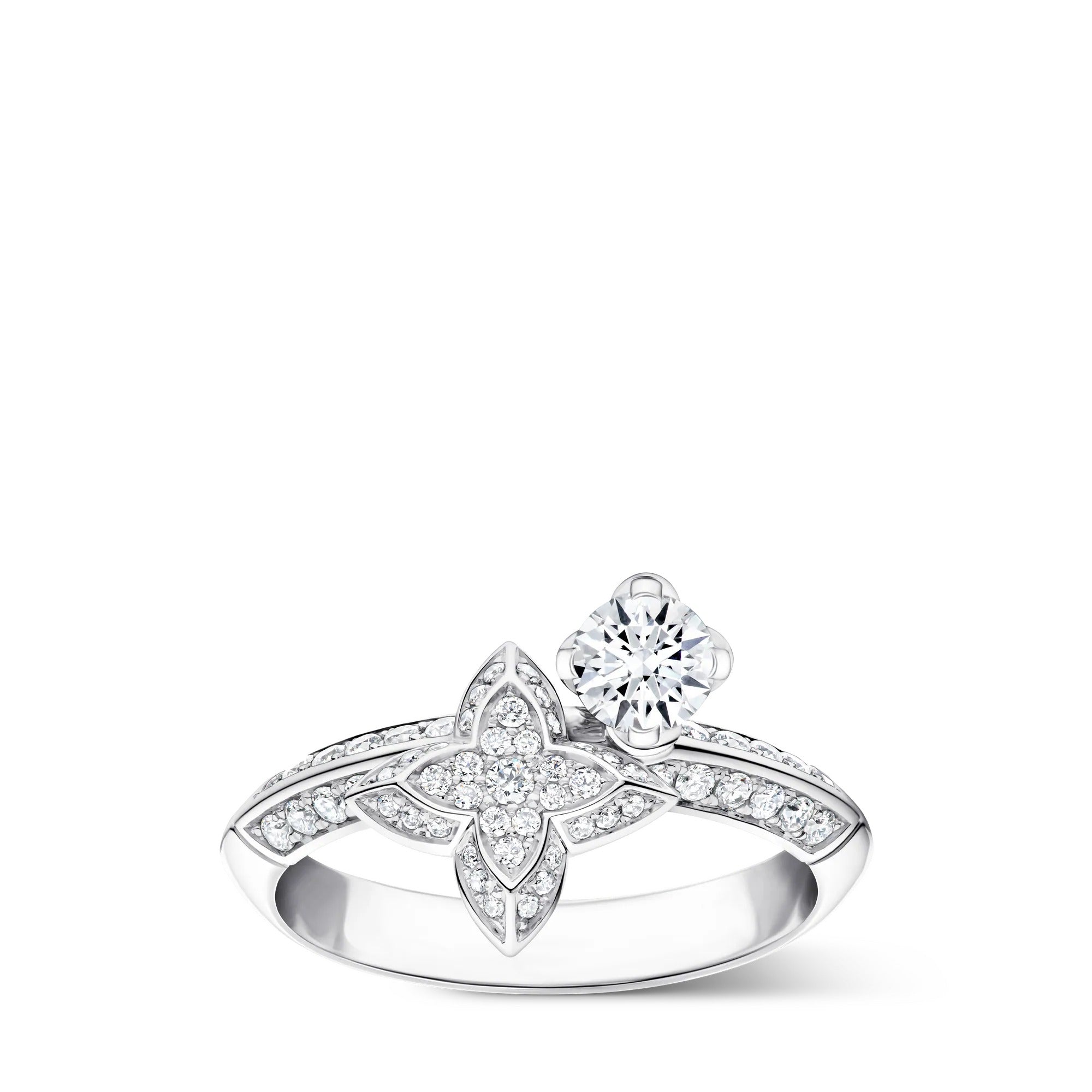LV Diamonds Double Ring, Round Brilliant cut