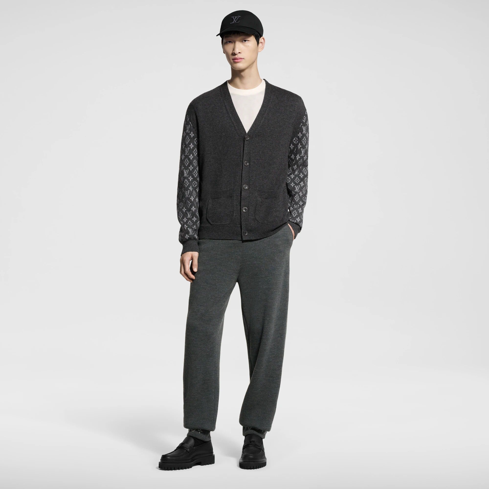 Monogram Mix Cashmere Cardigan