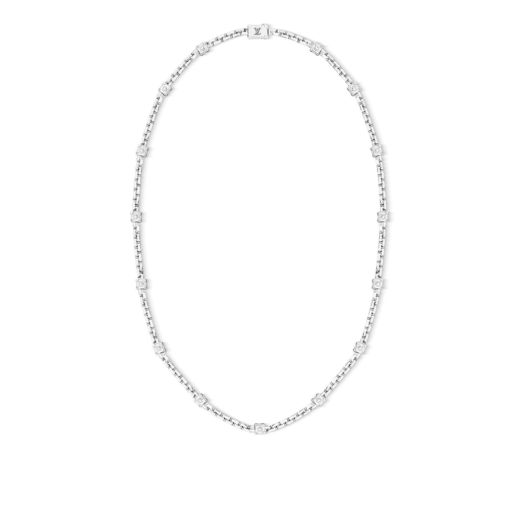 Les Gastons Vuitton Trunk Necklace, White Gold and Diamonds