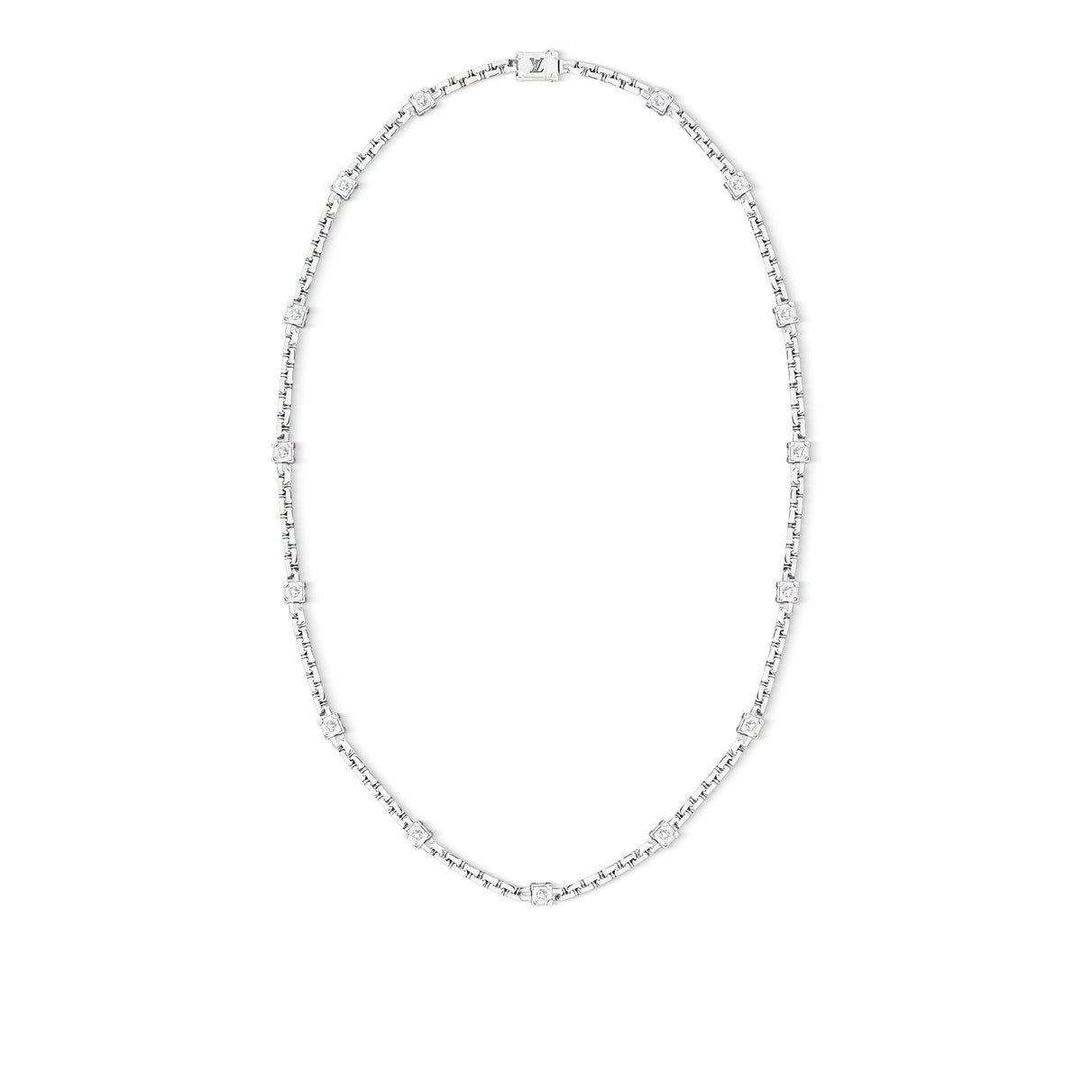 Les Gastons Vuitton Trunk Necklace, White Gold and Diamonds