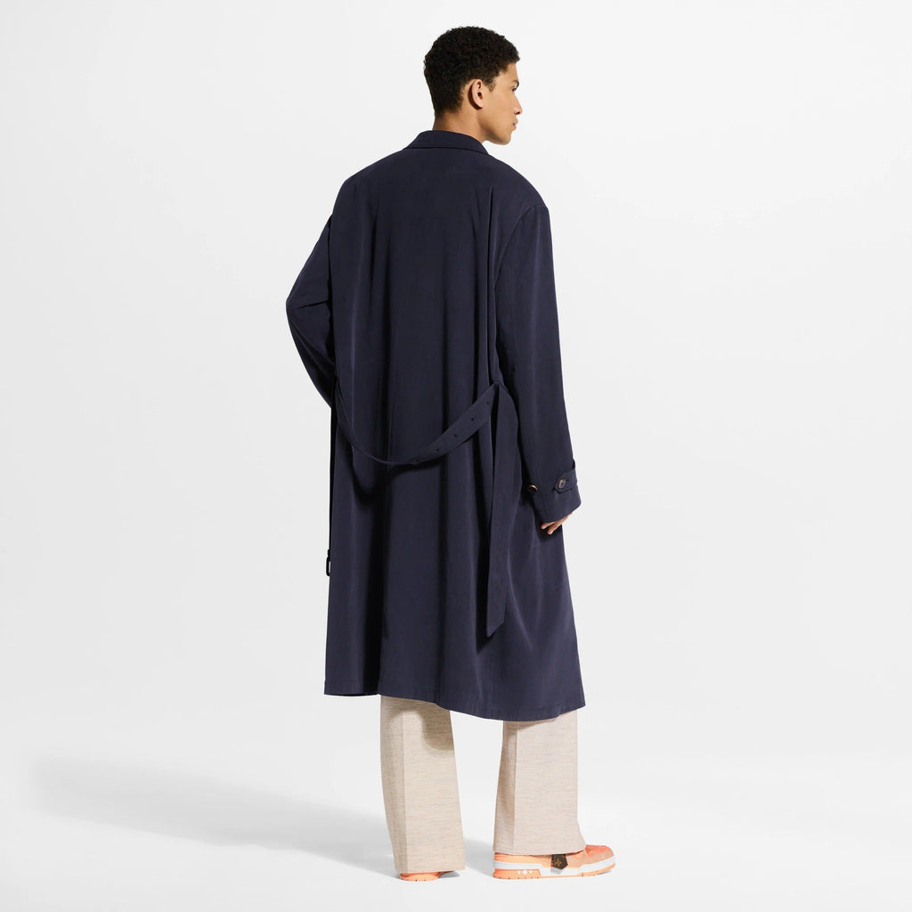 Lightweight Wool Silk Belted Coat