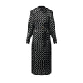Monogram Silk Shirt Dress