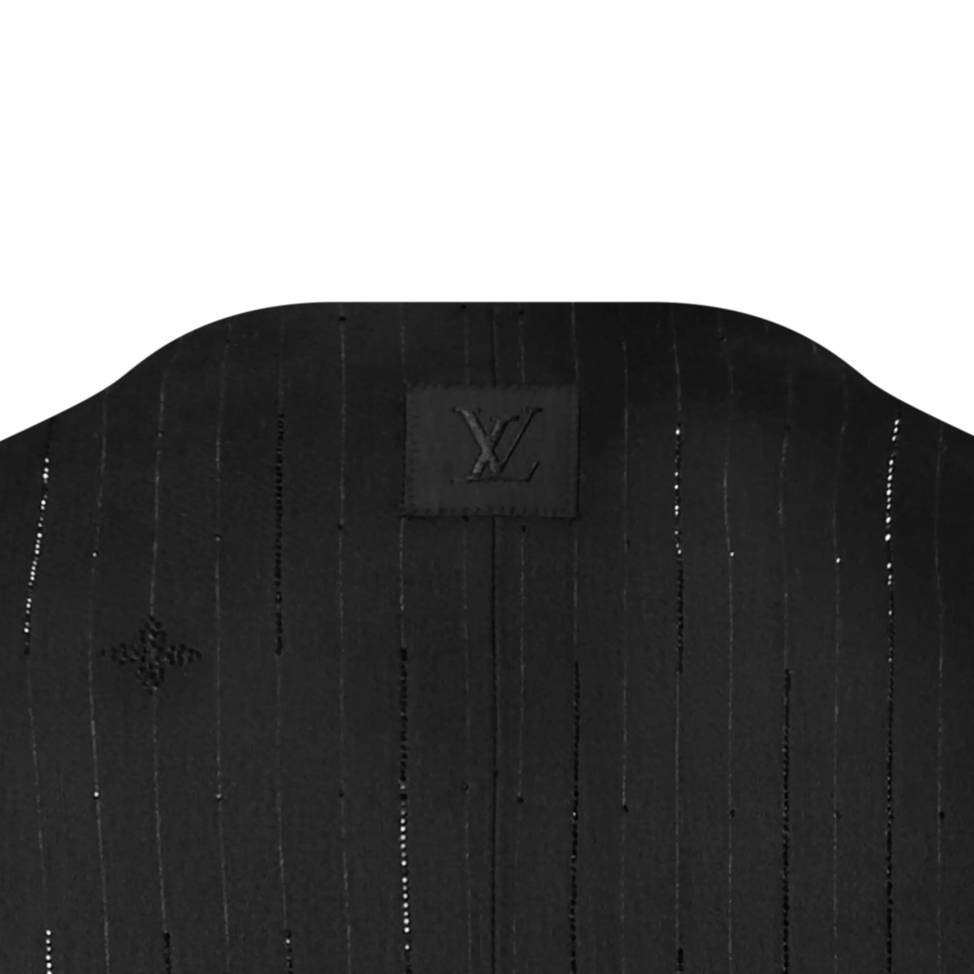 Embellished Pinstripe V-Neck Jacket