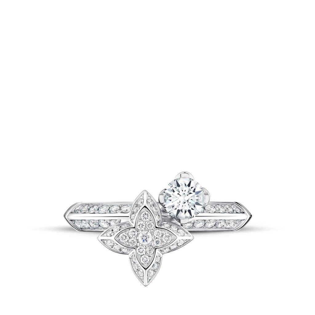 LV Diamonds Double Ring, Round Brilliant cut