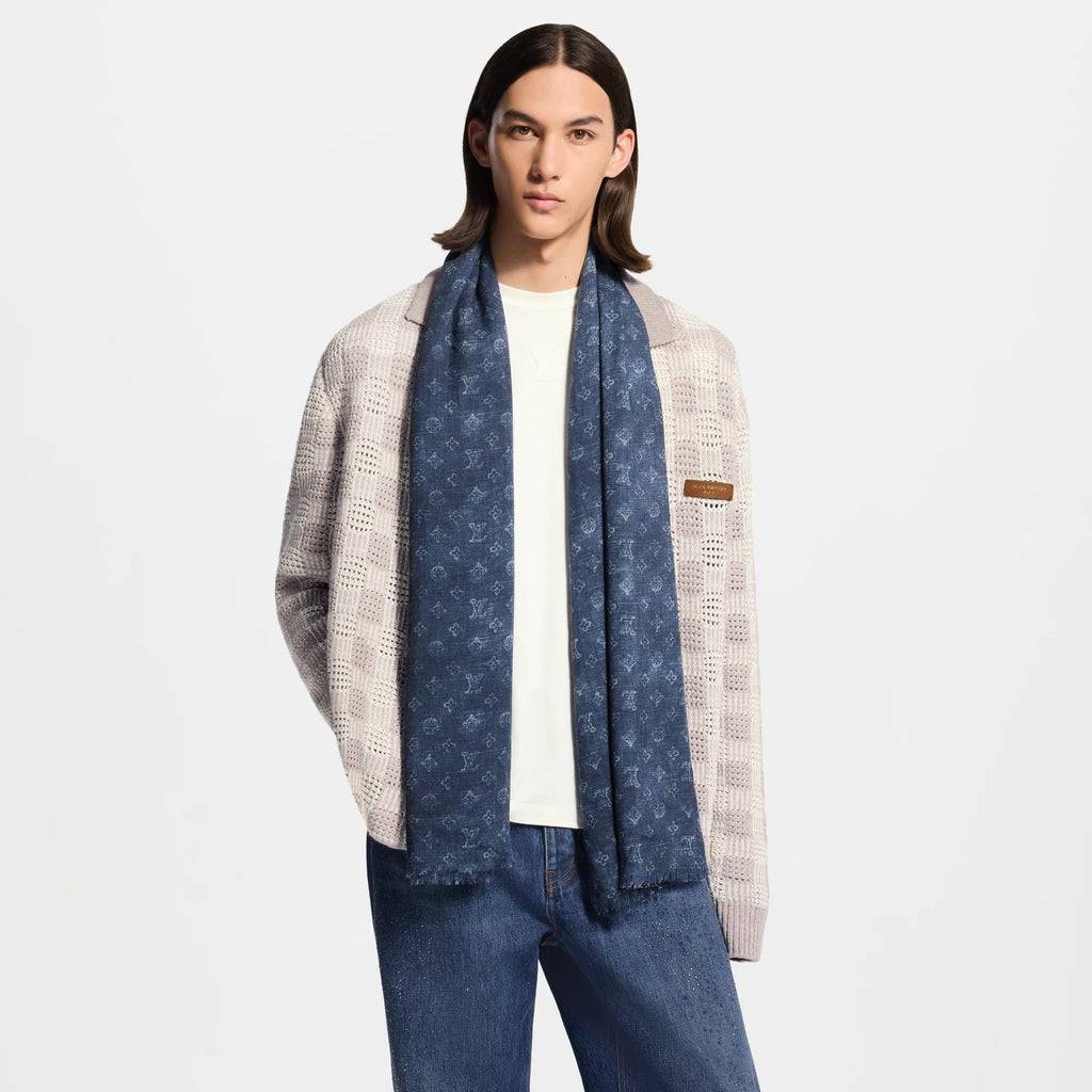 Washed Monogram Ghost Stole