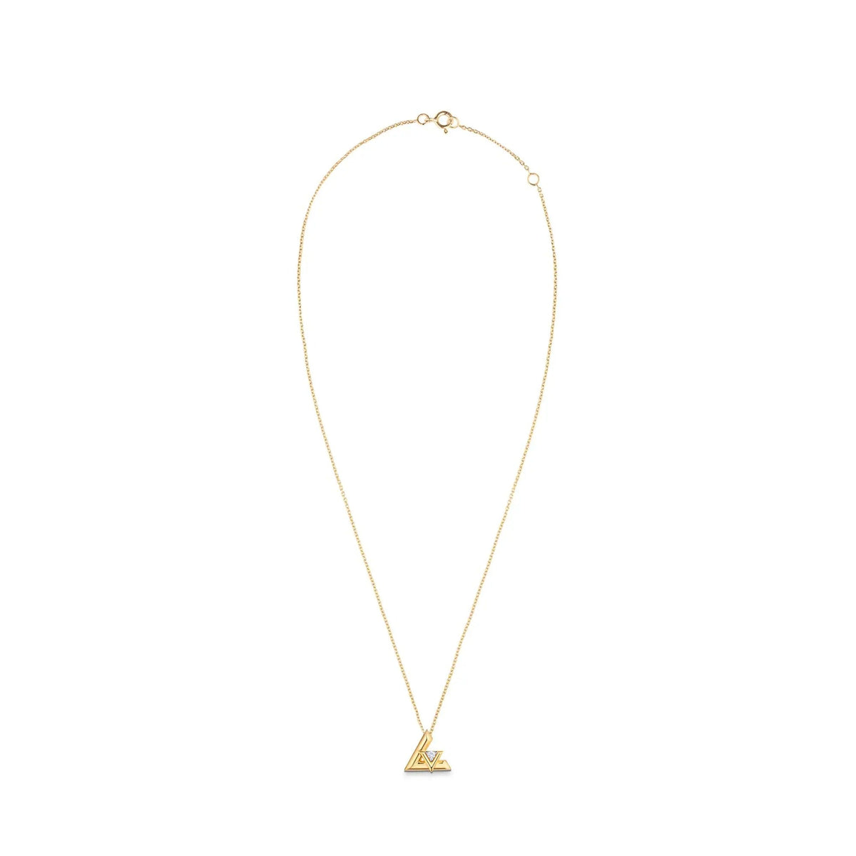 LV Volt One Small Pendant, Yellow Gold And Diamond