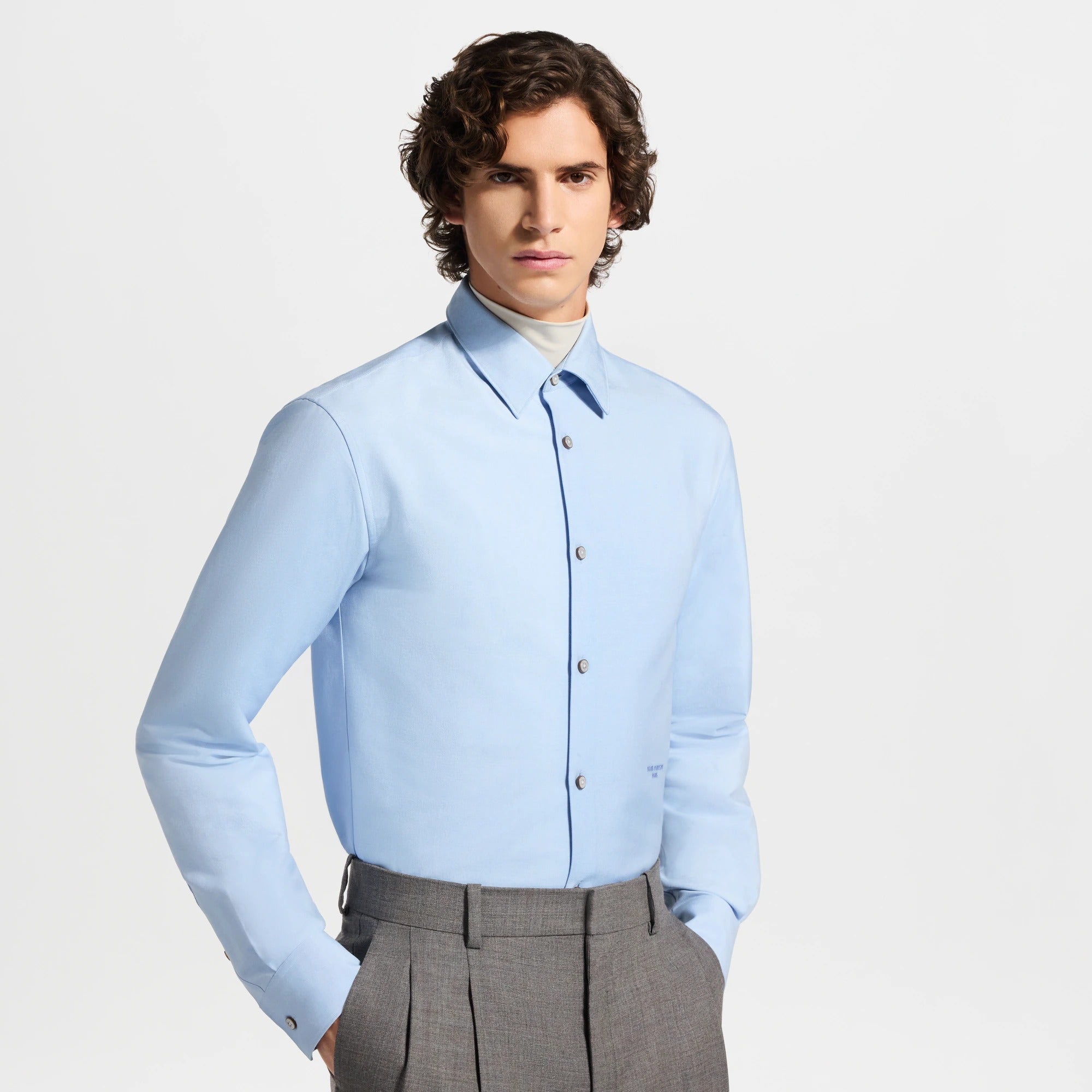 Long-Sleeved Oxford Shirt