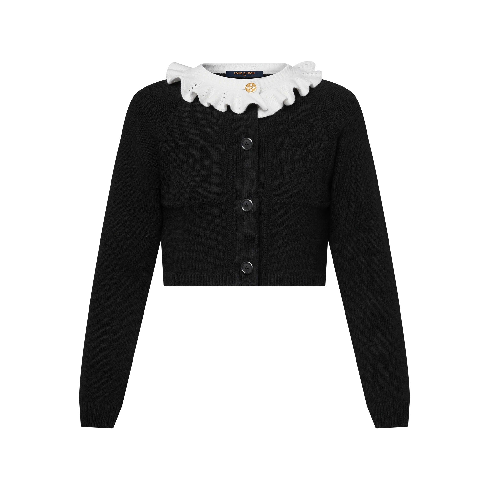 Ruffle Collar Cardigan
