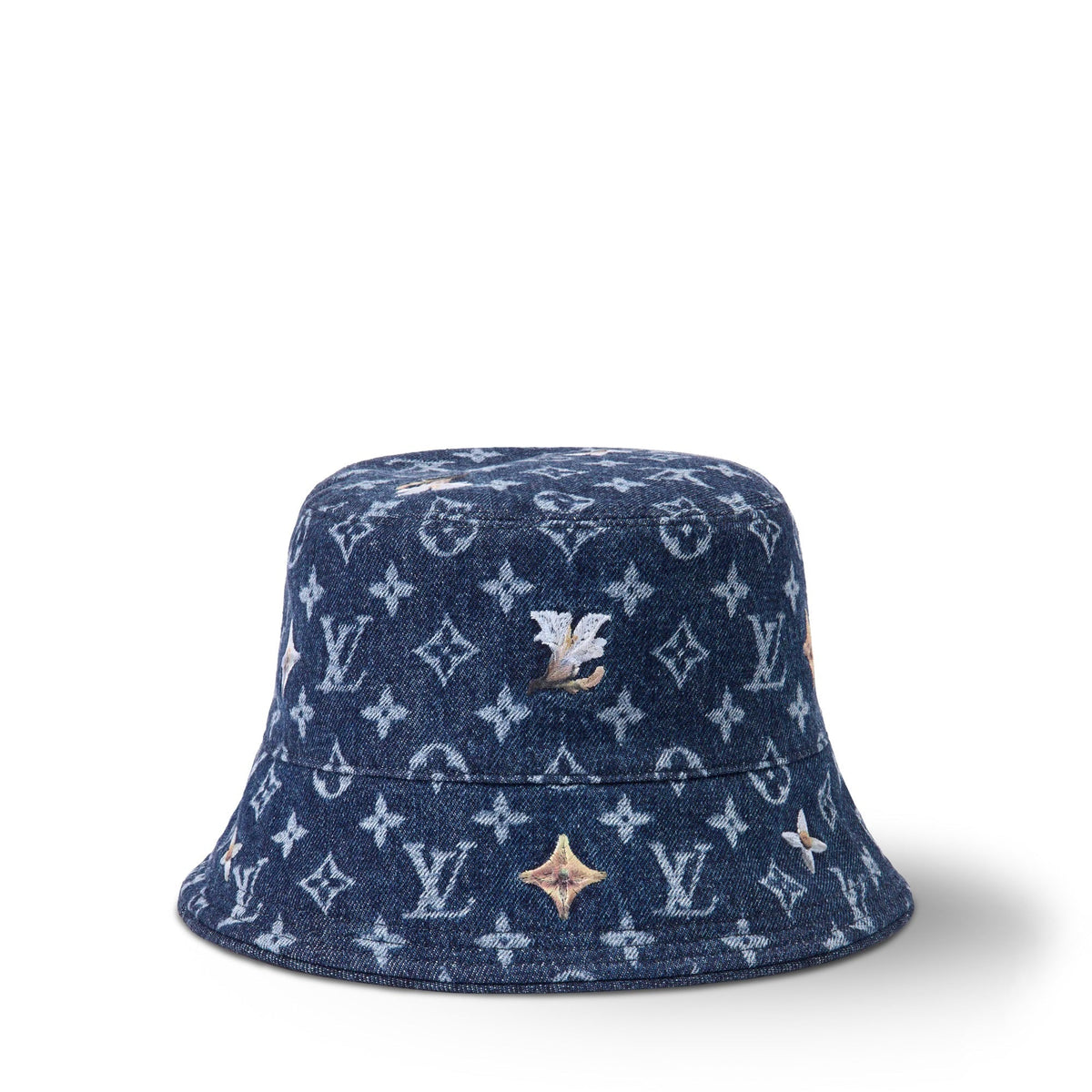 Monogram Flower Denim Bucket Hat