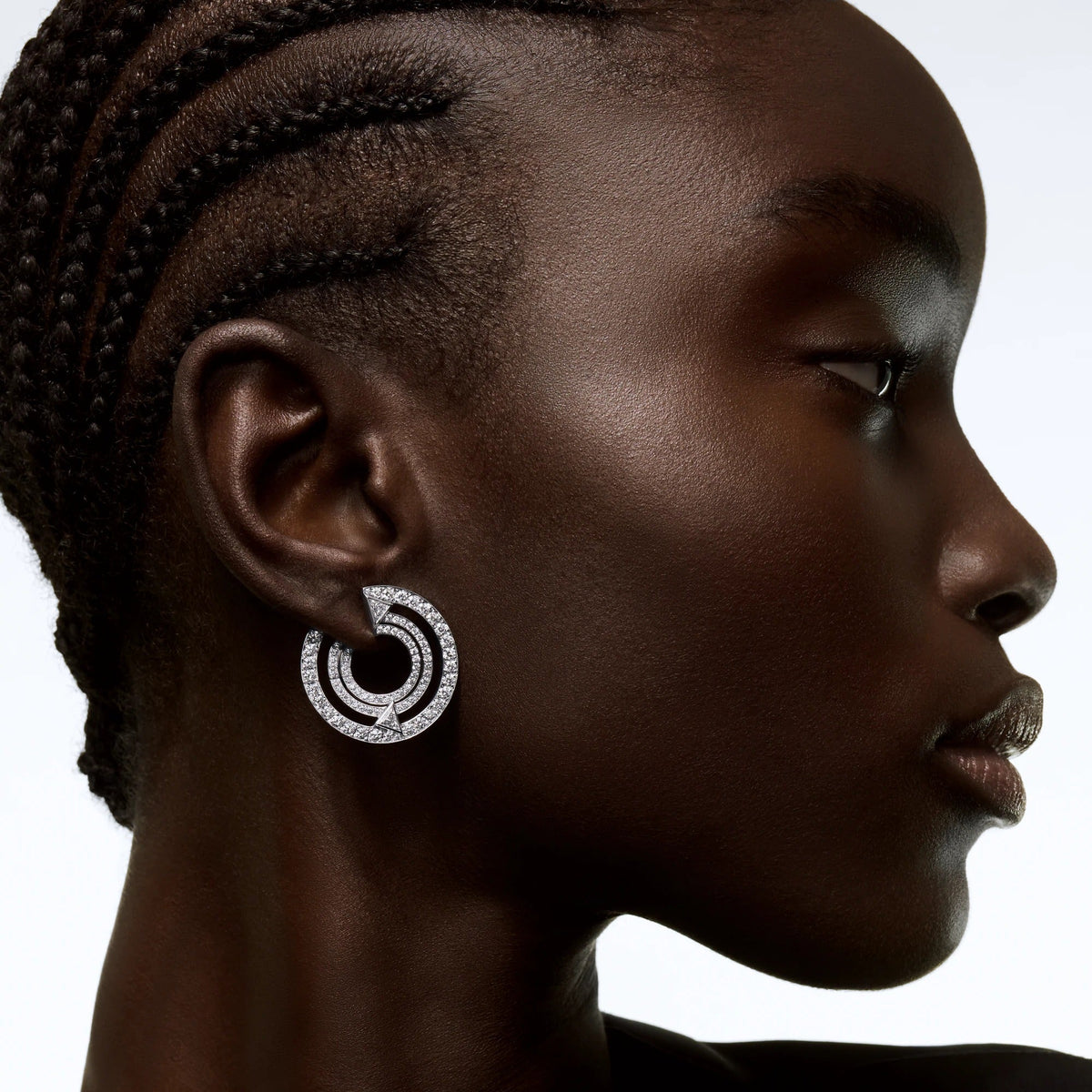 Pure V Hoops, White Gold and Diamonds
