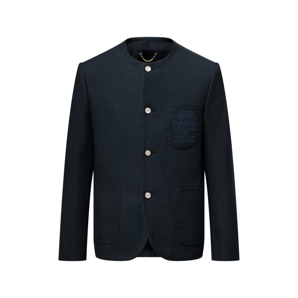 Chic Collarless Jacket