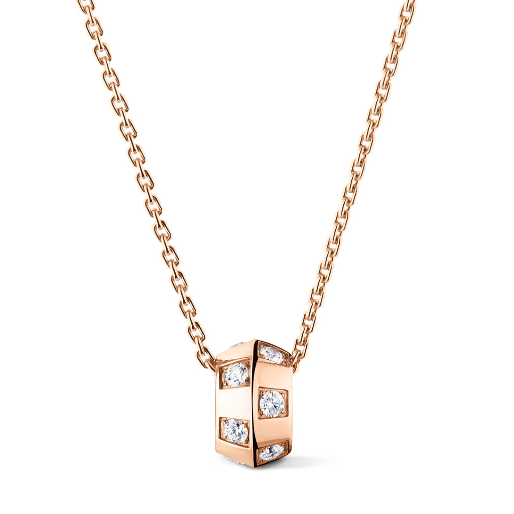 Le Damier de Louis Vuitton Pendant, Rose Gold and Diamonds