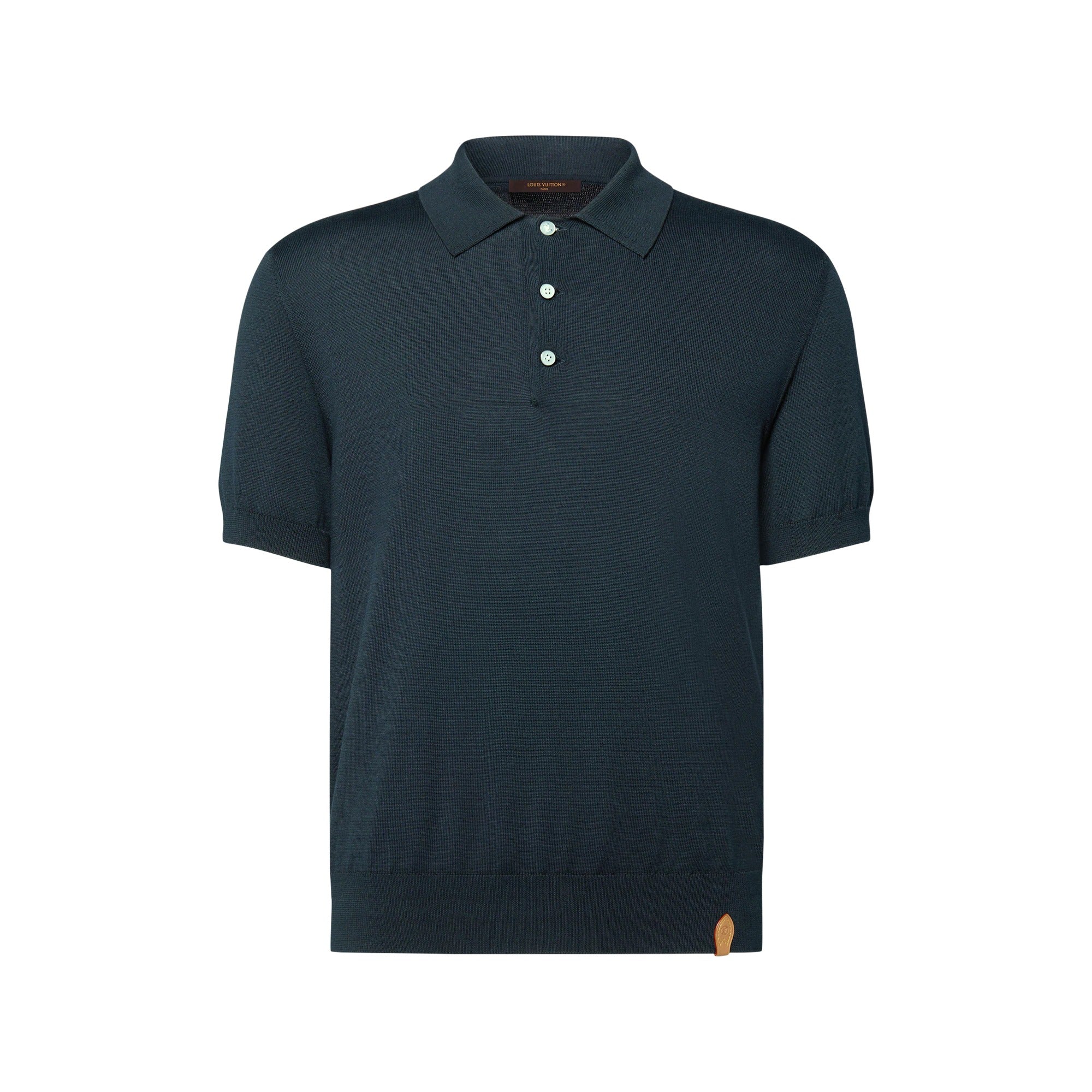 Cotton-Silk Short-Sleeved Polo Shirt