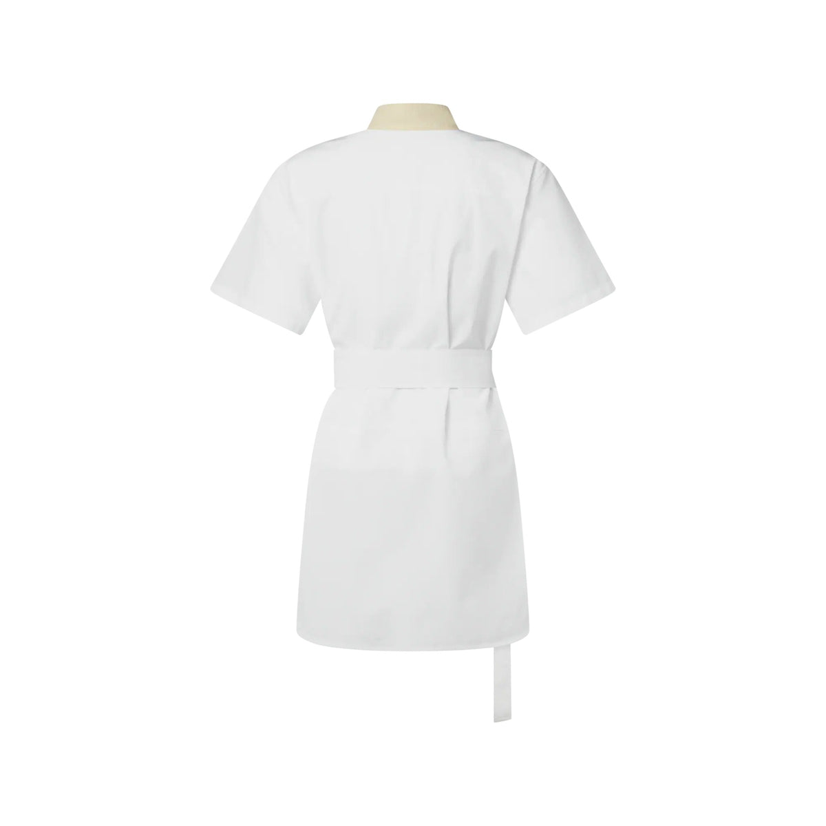 Bib Insert Belted Dress