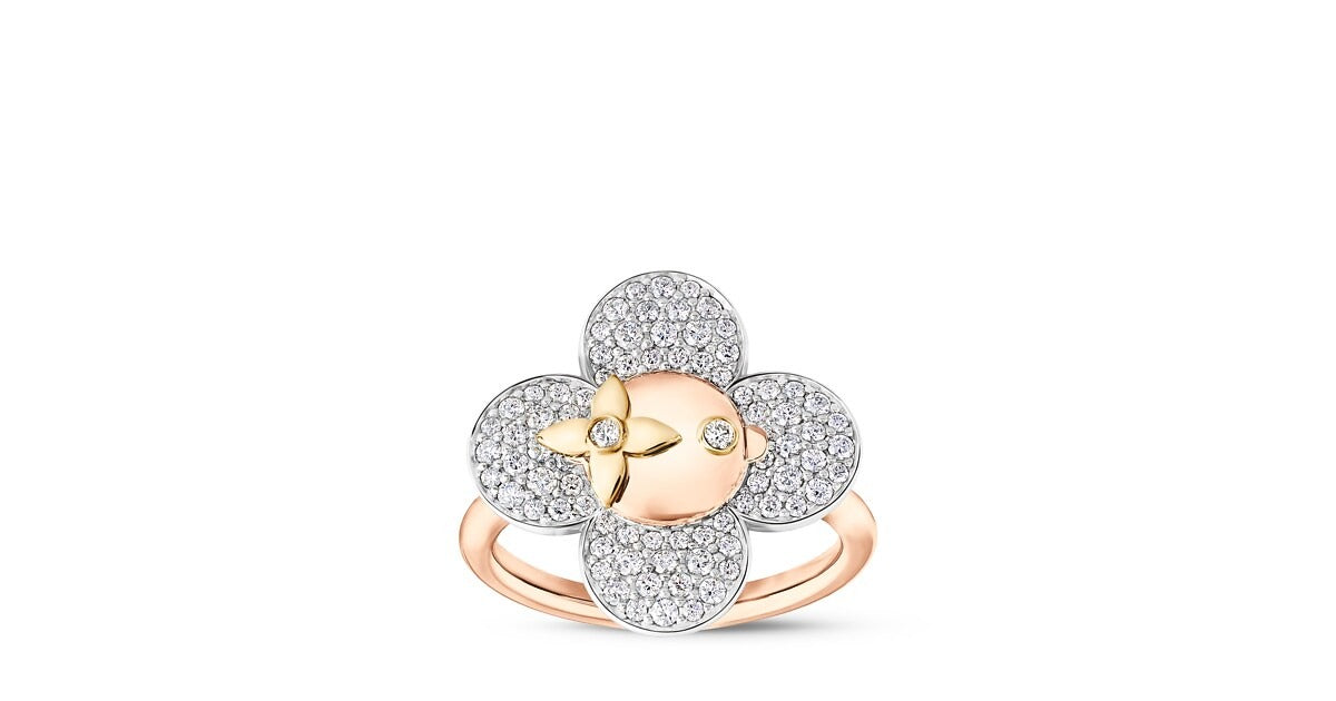 Vivienne Ring, 3 Golds and Diamonds
