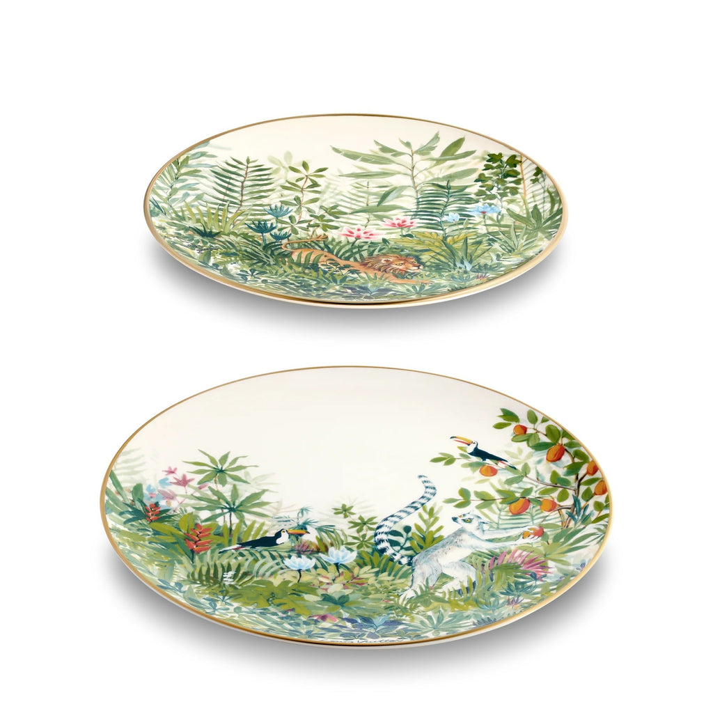 Tropical Jungle Set 2 Dessert Plates