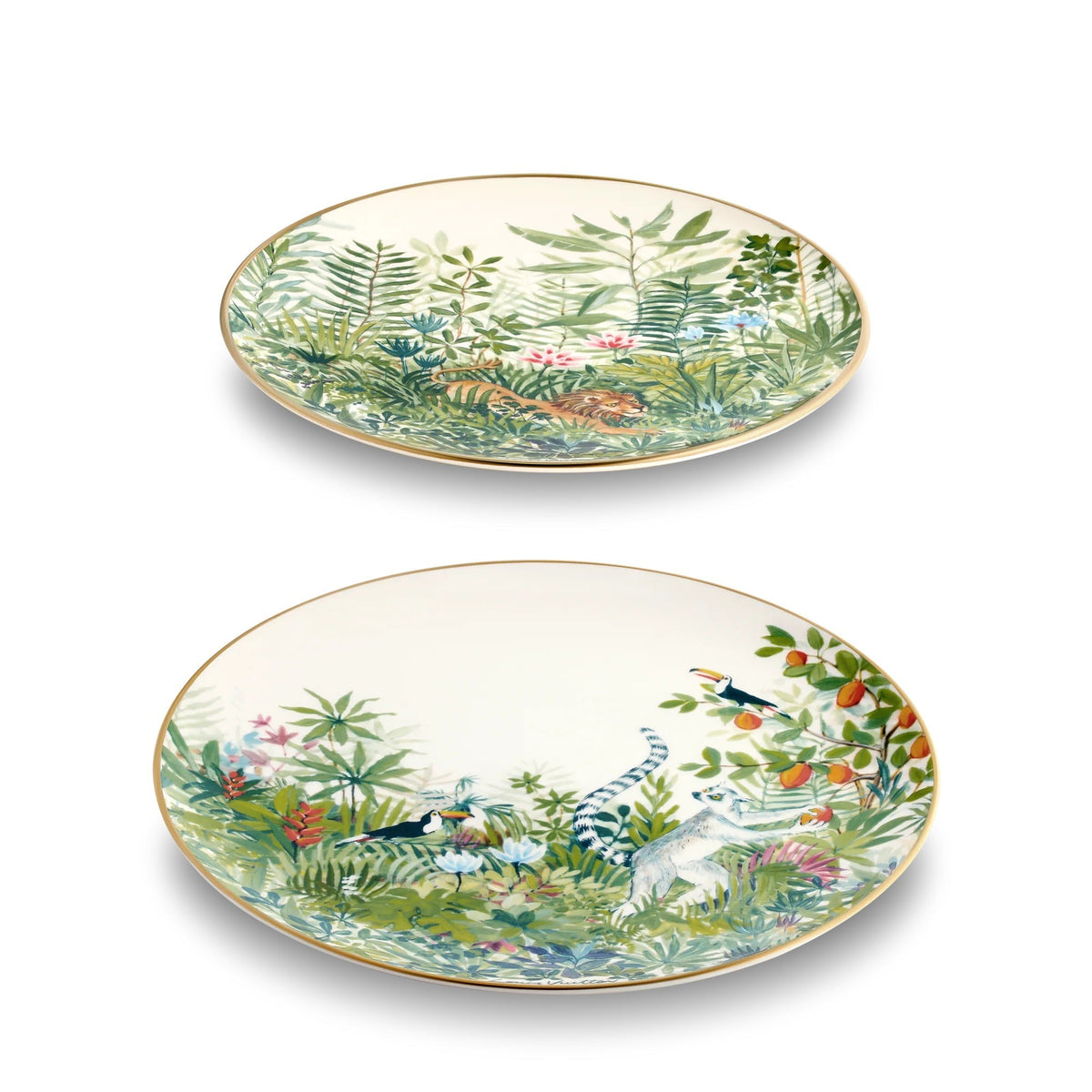 Tropical Jungle Set 2 Dessert Plates