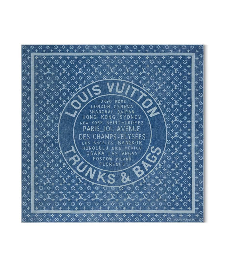 LV Denim Stamp Square 90