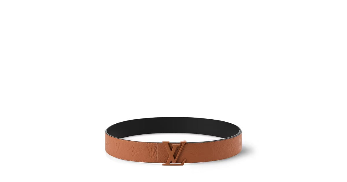 LV Initiales Taurillon Monogram 40mm Reversible Belt