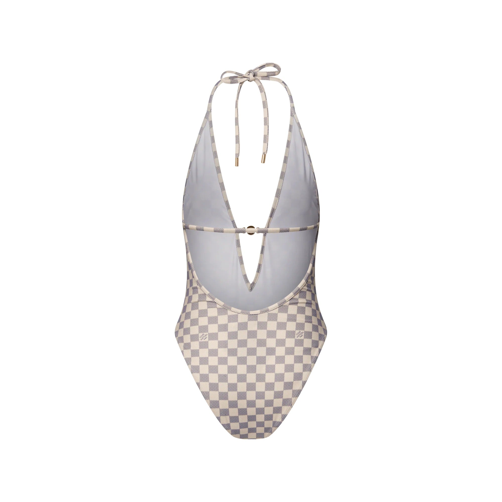 Damier V-Neck Swimsuit
