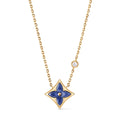 Color Blossom BB Star Pendant, Yellow Gold, Sodalite and Diamond