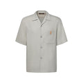 Short-Sleeved Silk, Cotton And Cashmere-Blend Open Collar Shirt