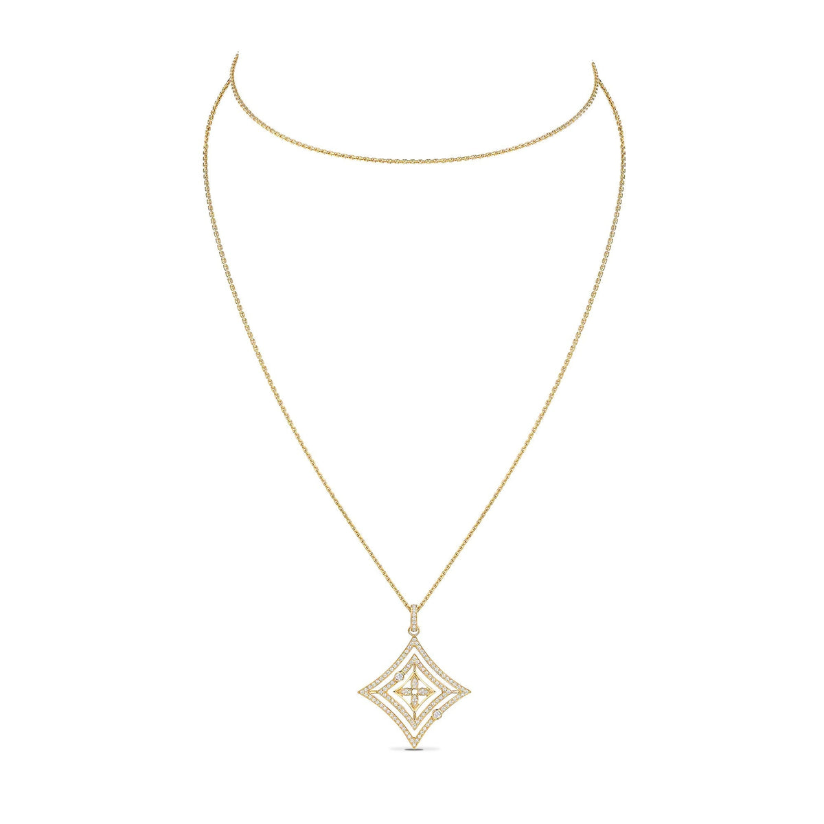 Idylle Blossom Medallion, Yellow Gold And Diamonds