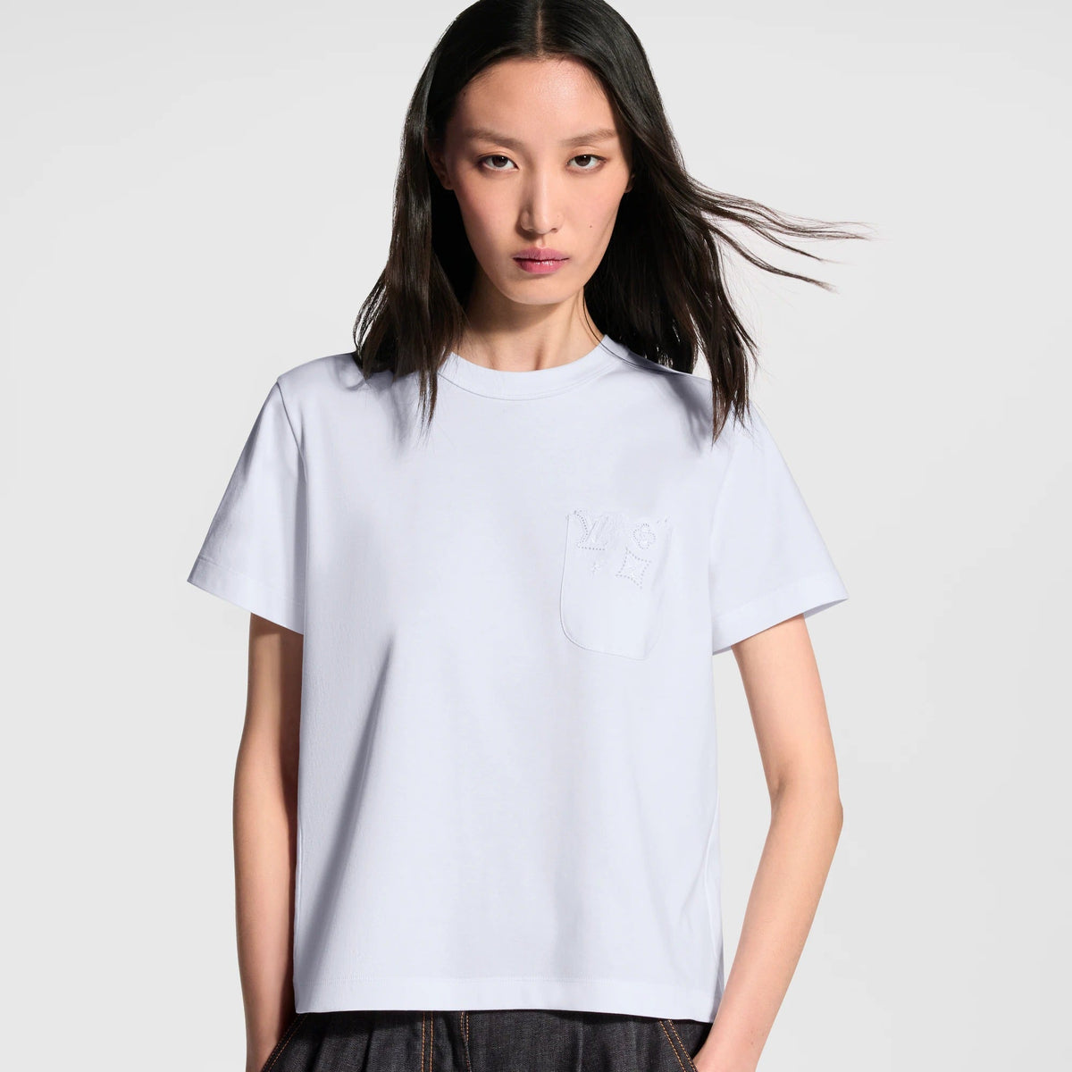 Broderie Anglaise Pocket T-Shirt