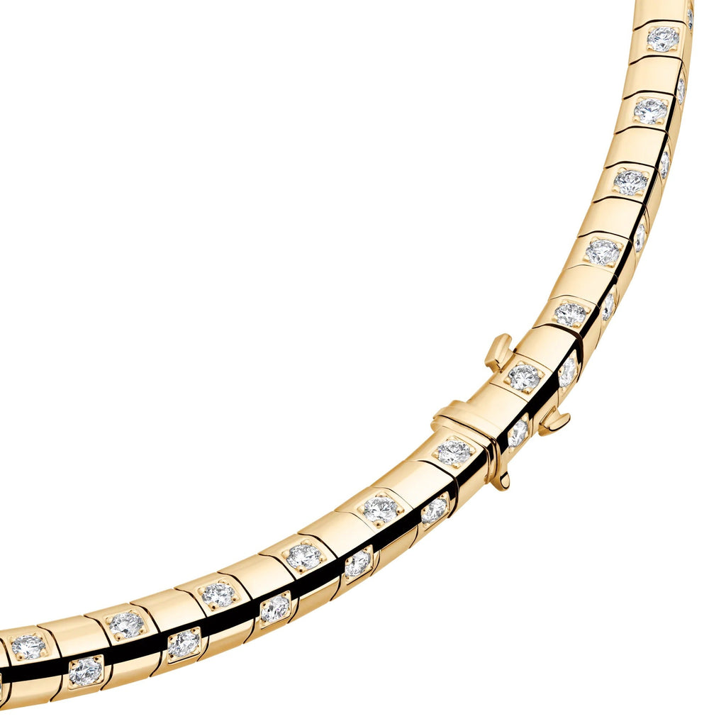 Le Damier de Louis Vuitton Medium Necklace, Yellow Gold and Diamonds - Long