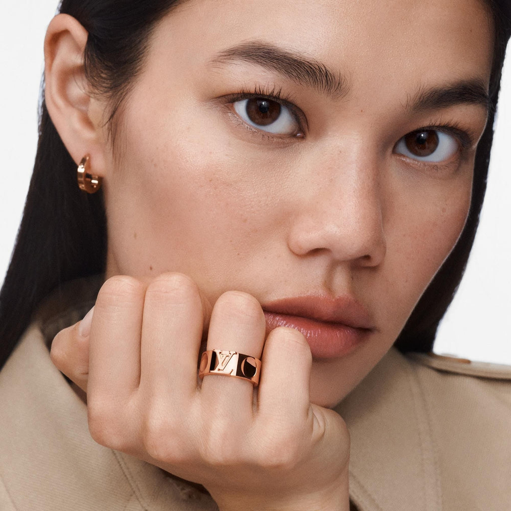 Empreinte Large Ring, Pink Gold