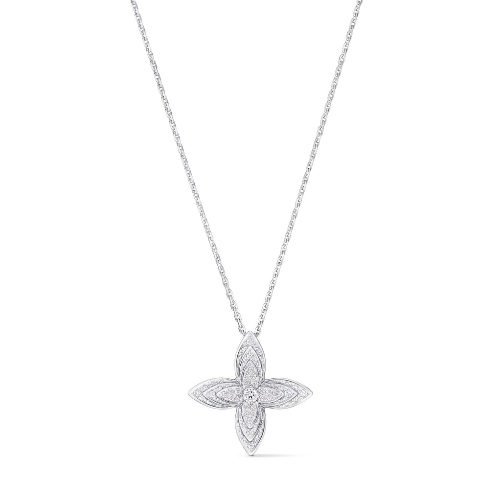 Idylle Blossom Pendant, White Gold & Diamonds