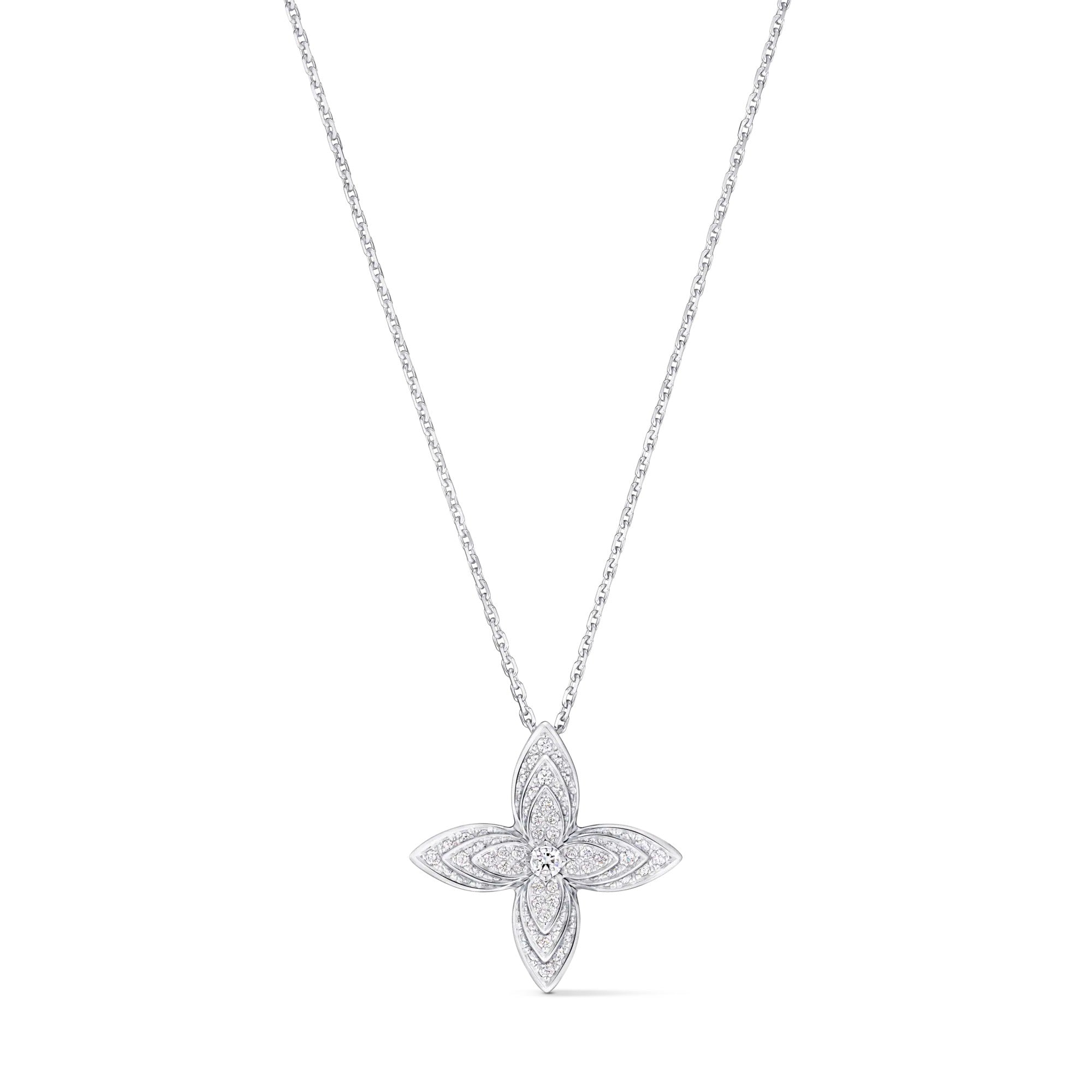 Idylle Blossom Pendant, White Gold & Diamonds