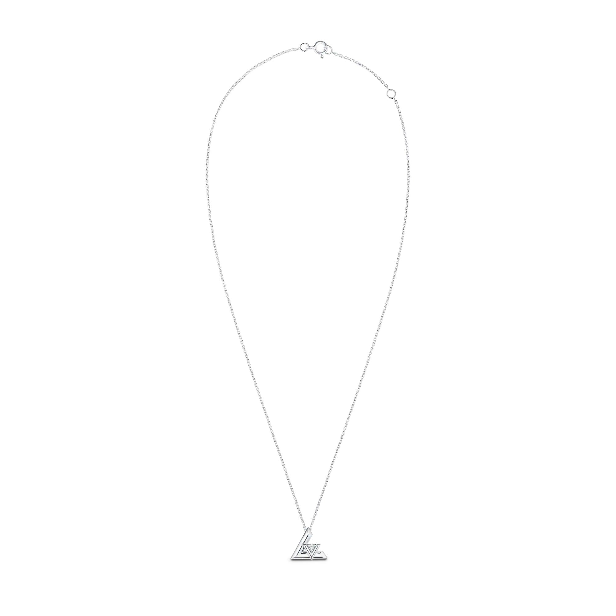 LV Volt One Small Pendant, White Gold And Diamond