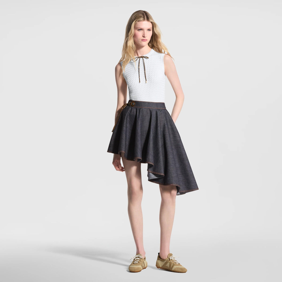 Asymmetrical Denim Skirt