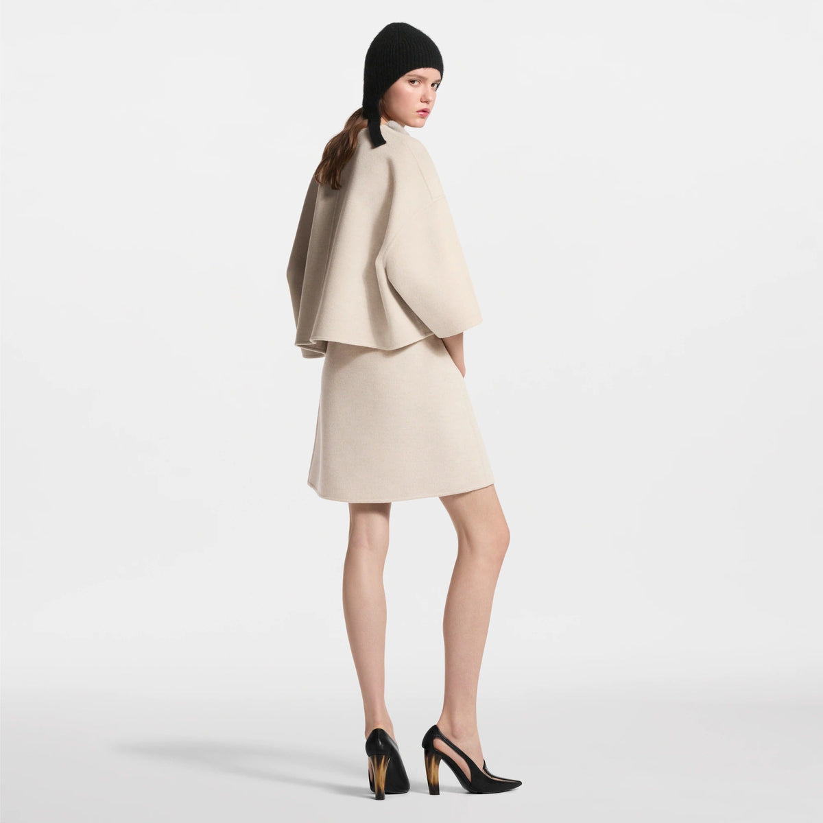 Mink Insert Cape Jacket