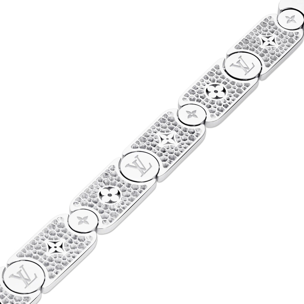 Les Gastons Vuitton Masterpiece Gourmette Bracelet, White Gold and Diamonds