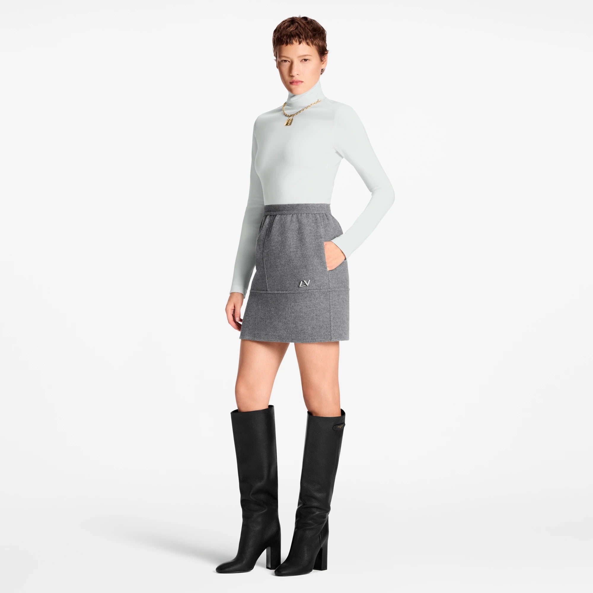 Signature Charm Double Face Skirt