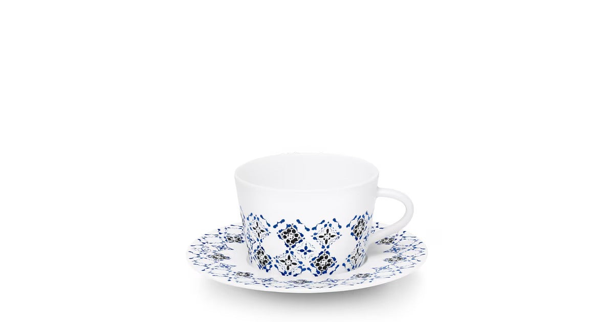 Set Of 2 Teacups and Saucers LV By The Pool
