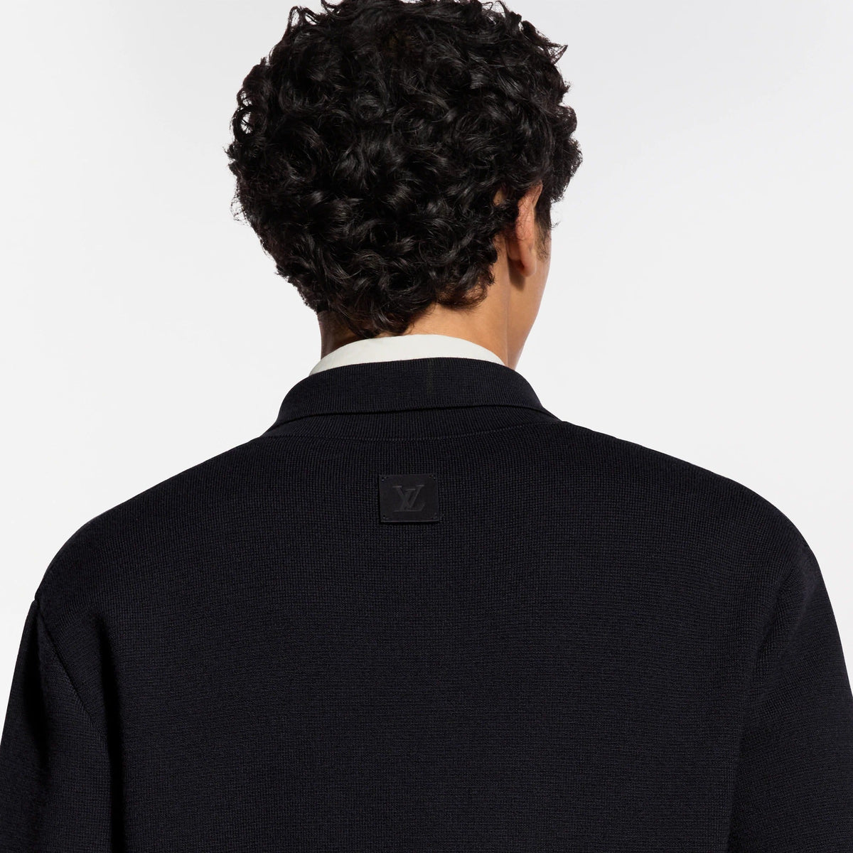 Knit Blouson With Leather Details