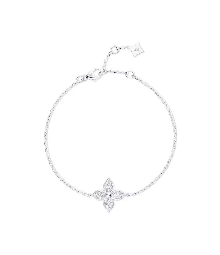 Idylle Blossom Bracelet, White Gold, Diamonds