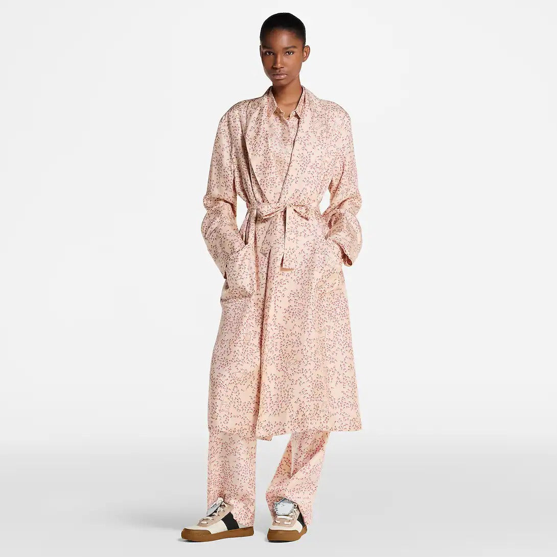 Cat-and-Mouse Print Robe