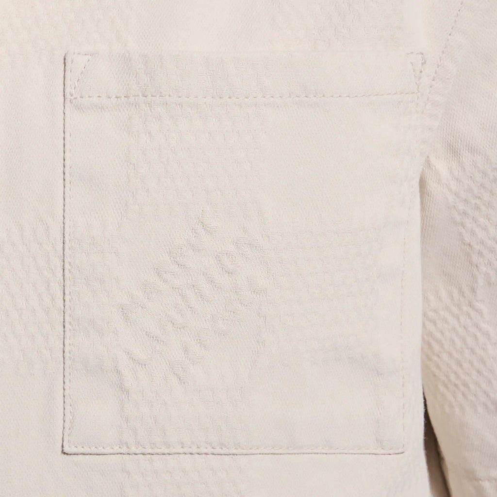 Damier 3D Light Denim Short-Sleeved Shirt