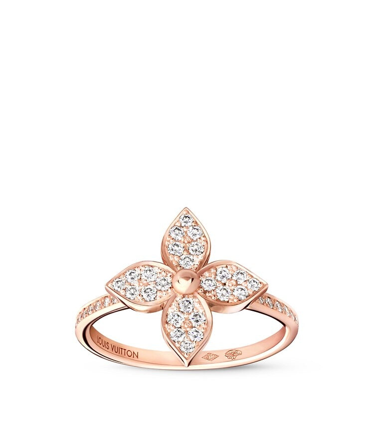 Idylle Blossom Ring, Pink Gold and Diamonds