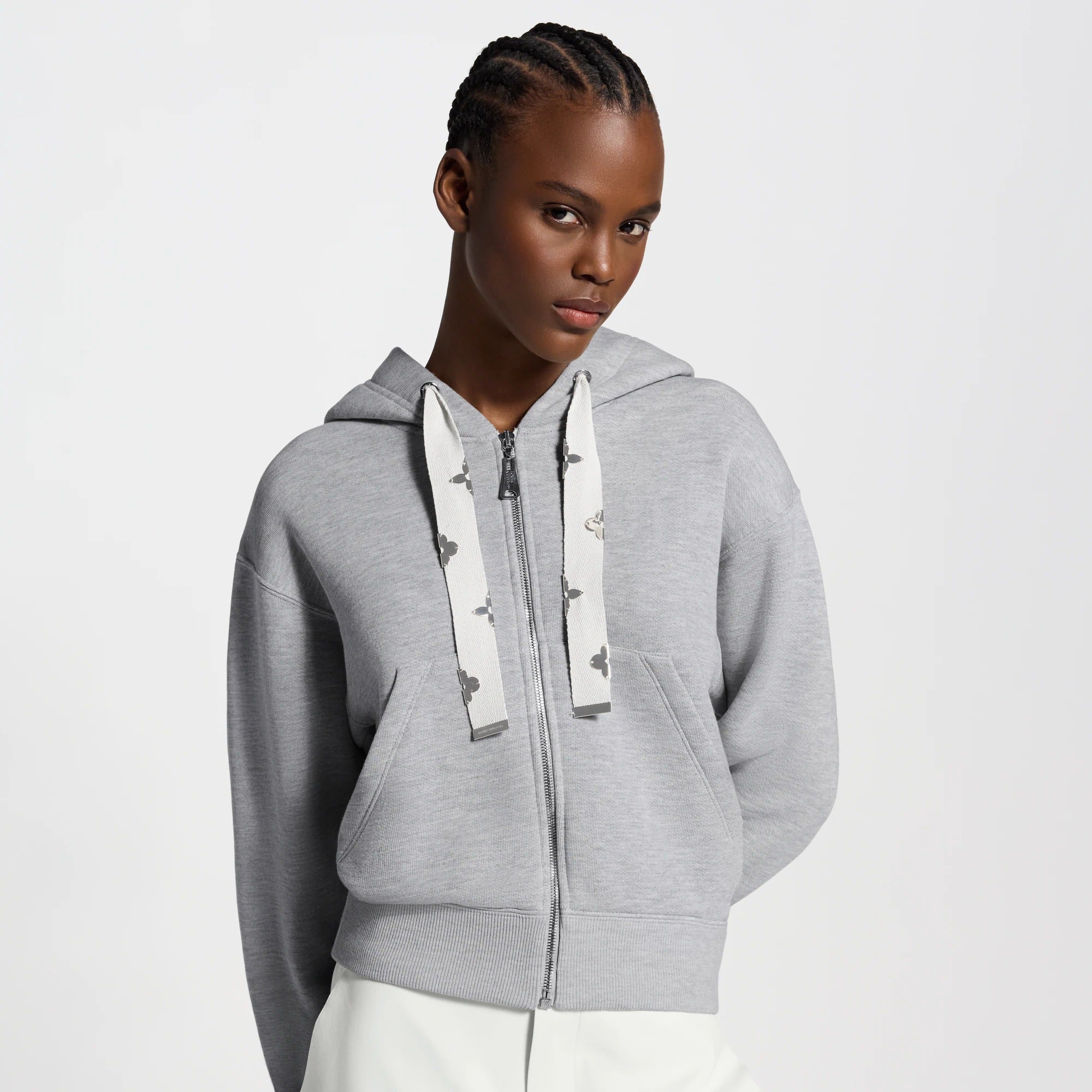 Monogram Flower Accent Hoodie